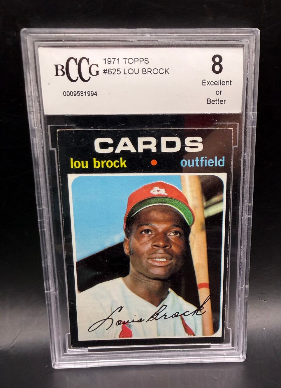 1971 Topps Lou Brock St. Louis Cardinals, Chicago Cubs, HOF Baseball Card READ
